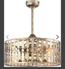 Candelabro ventilador de teto Warehouse Of Tiffany Bambii ouro 6 luzes. 23 polegadas comprar usado  Enviando para Brazil