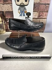 Męskie czarne skórzane buty wsuwane Ecco rozmiar UK 9-9,5 EU 43 zdejmowane wkładki na sprzedaż  Wysyłka do Poland
