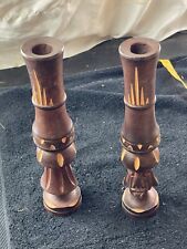 Wooden woodcarving candlestick for sale  Springfield