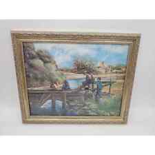 Framed Art - African-American Boys Fishing on River  16 x 12 for sale  Shipping to South Africa