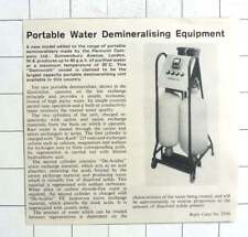 1966 equipo portátil de desmineralización de agua hecho por Permutit Co Ltd Londres, usado segunda mano  Embacar hacia Argentina