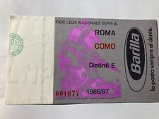 Biglietto Stadio Olimpico Roma Como Campionato Serie A 1986-87 Ticket segunda mano  Embacar hacia Argentina