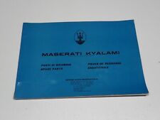 Maserati kyalami catalogo usato  Bussoleno