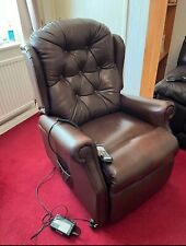 Brown leather recliner for sale  NESTON