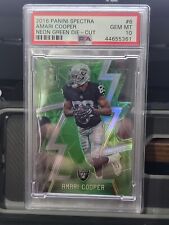2016 Panini Spectra Neon Green Die Cut #6 Amari Cooper 1/15 PSA 10, used for sale  Shipping to South Africa