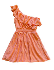 Vestido Lily Rose Junior Médio Coral Rosa Renda Forrado Um Ombro Verão Flare comprar usado  Enviando para Brazil
