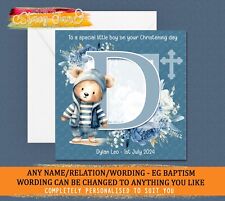 Personalised christening card for sale  SUDBURY