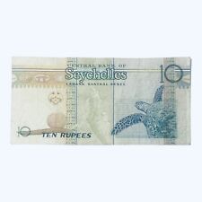 Billete de 10 rupias antiguas de SEYCHELLES 1998 ÁFRICA OCÉANO INDIO TORTUGA CAREY segunda mano  Embacar hacia Mexico
