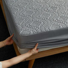 Sábana de cama acolchada con colchón elástico color liso cubierta protectora cama segunda mano  Embacar hacia Argentina