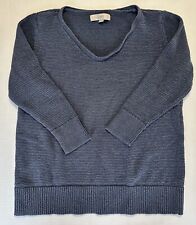 Usado, Suéter azul loft para mujer manga 3/4 cuello en V talla grande segunda mano  Embacar hacia Argentina