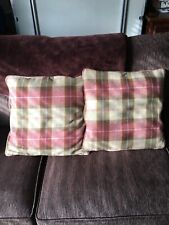 Wool tartan cushion for sale  BARNOLDSWICK
