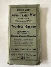 Antiguo mapa de senderos automático Rand-McNally 1919 n.º 4 Tourists Garage Inc. segunda mano  Embacar hacia Argentina
