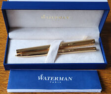 Waterman Gentleman Gold Plated Roller Pen & Mine Holder Set Set NOS for sale  Shipping to South Africa