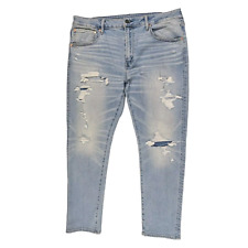 Jeans jeans masculino American Eagle AirFlex ajuste atlético 38 x 32 lavagem leve angústia comprar usado  Enviando para Brazil