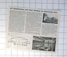 1961 Air Conditioning And Floor Heating For New Swimming Pool At Wythenshawe, used for sale  Shipping to South Africa