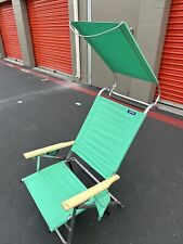 Deluxe 4 position Aluminum Beach Chair with Canopy Shade & Storage Pouch for sale  Shipping to South Africa