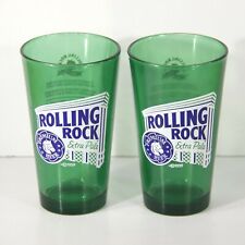 LOT: 2 ROLLING ROCK Extra Pale 1939 Beer green pint glasses, Old Latrobe, Mint!  for sale  Canada
