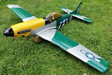 VINTAGE 4ft P-51 MUSTANG R/C RADIO CONTROLLED, HAND MADE WOODEN AIRCRAFT, HIGHLY, used for sale  WIGSTON