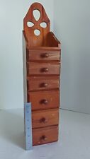 Used, Vintage Wooden Tea Spice Cabinet 6 Storage Drawers Apothecary Sewing Crafts for sale  Shipping to South Africa