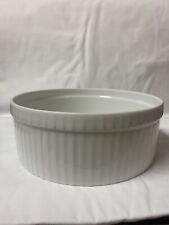 3 white souffle dishes for sale  Purvis