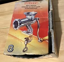 PORKERT MEAT MINCER 8 Deluxe Set Mountable Sausage Maker Grinder In Box for sale  Shipping to South Africa