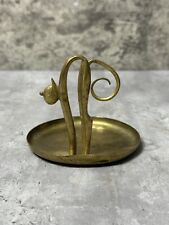 HAGENAUER Werkstatte WHW Made In Austria Brass Trinket Tray CAT for sale  Shipping to South Africa