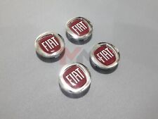 4 x tampas de cubo de centro de roda de liga leve FIAT Marea Grande Punto Bravo 50mm cromado vermelho, usado comprar usado  Enviando para Brazil