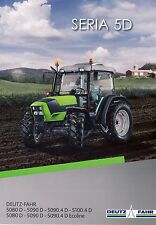 Deutz Fahr 5D Series 2015 catalogue brochure tracteur Traktor tractor na sprzedaż  PL