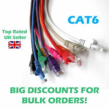 CAT6 RJ45 Ethernet Cable Network LAN Patch Lead Fast Speed Router to PC NEW Lot for sale  Shipping to South Africa