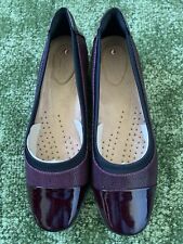 Clarks ladies burgundy for sale  EXETER