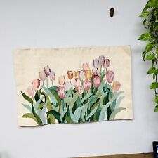 Tulipas vintage Mere Cie -Mothers Commerce Company tecido tapeçaria lã 37 x 24" comprar usado  Enviando para Brazil