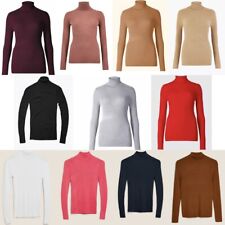 EX M&S Polo Ribbed Roll Neck Jumper Ladies High Neck Knitted Body Top  Warm P1 for sale  Shipping to South Africa