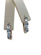 gold earrings blue 10k topaz for sale  Ruther Glen