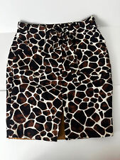 CALVIN KLEIN giraffe animal print skirt 10 w/ pockets NEW for sale  Shipping to South Africa