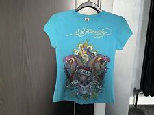 Ed Hardy By Christian Audigier Turquoise Blue T-shirt With Skull & Mermaid Print for sale  Shipping to South Africa