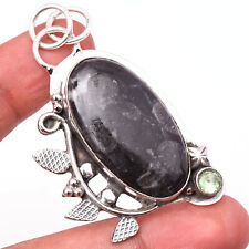 Mystic Merlinite Gemstone 925 Sterling Silver Handmade Jewlery Pendant 2.13" for sale  Shipping to South Africa