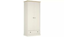 Used, Kensington 2Dr 1Drw Wardrobe - Oak Effect & Ivory for sale  Shipping to South Africa