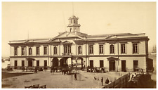 Chile, Edificio de la Bolsa Comercial Vintage print,  Tirage albuminé  16x28 segunda mano  Embacar hacia Argentina