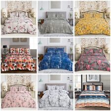 Duvet Cover with Fitted sheet & Pillow Case Quilt Cover Bedding Set 3 Sizes for sale  Shipping to South Africa