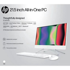 New Hp 22" All-In-One Desktop Computer Pentium Silver 3.2GHz 8GB 128GB SSD Win11, used for sale  Shipping to South Africa