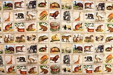Animal stamp fabric for sale  Shipping to Ireland