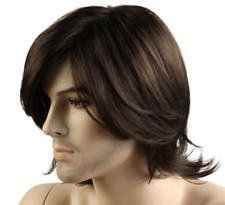 Peruca masculina masculina cabelo natural curta preta marrom cosplay anime perucas de Natal comprar usado  Enviando para Brazil