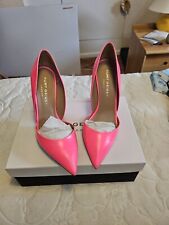 Kurt Geiger neon/hot pink leather pointed toe 'Bond' stiletto heels sz6 EU39 for sale  Shipping to South Africa