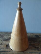 Cone Shaped Wooden Trinket Box in Beech Wood - Marked BiBri - 16cm high for sale  Shipping to South Africa