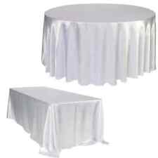 Usado, Toalha de mesa oval de cetim redonda/retangular branca para casa comprar usado  Enviando para Brazil