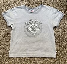 Vintage 1999 Double Sided Roxy Quicksilver Crop Top T-shirt SZ LG, used for sale  Shipping to South Africa