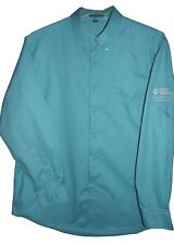 Camisa social Duke Energy Port Authority XL azul turquesa com botões bolso aqua comprar usado  Enviando para Brazil