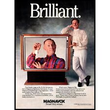 1989 Magnavox Big Screen TV Vintage Print Ad Smothers Brothers Yoyo Wall Art for sale  Shipping to South Africa
