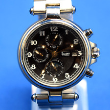 1930’s Inspired Stauer Noire 27 J Automatic 3 Register Moonphase Men’s Watch, used for sale  Shipping to South Africa