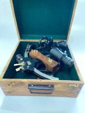 Nautical 9" Solid Aluminium Working Navigational Tamaya Sextant With Wooden Box for sale  Shipping to South Africa